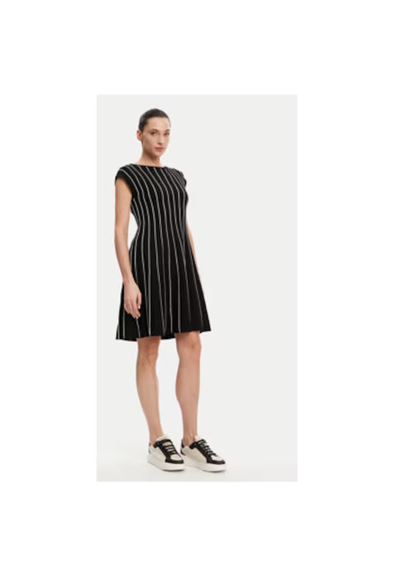 DKNY Rochie dama DD4J8E21 - Rayon/Nylon - Negru - Negru