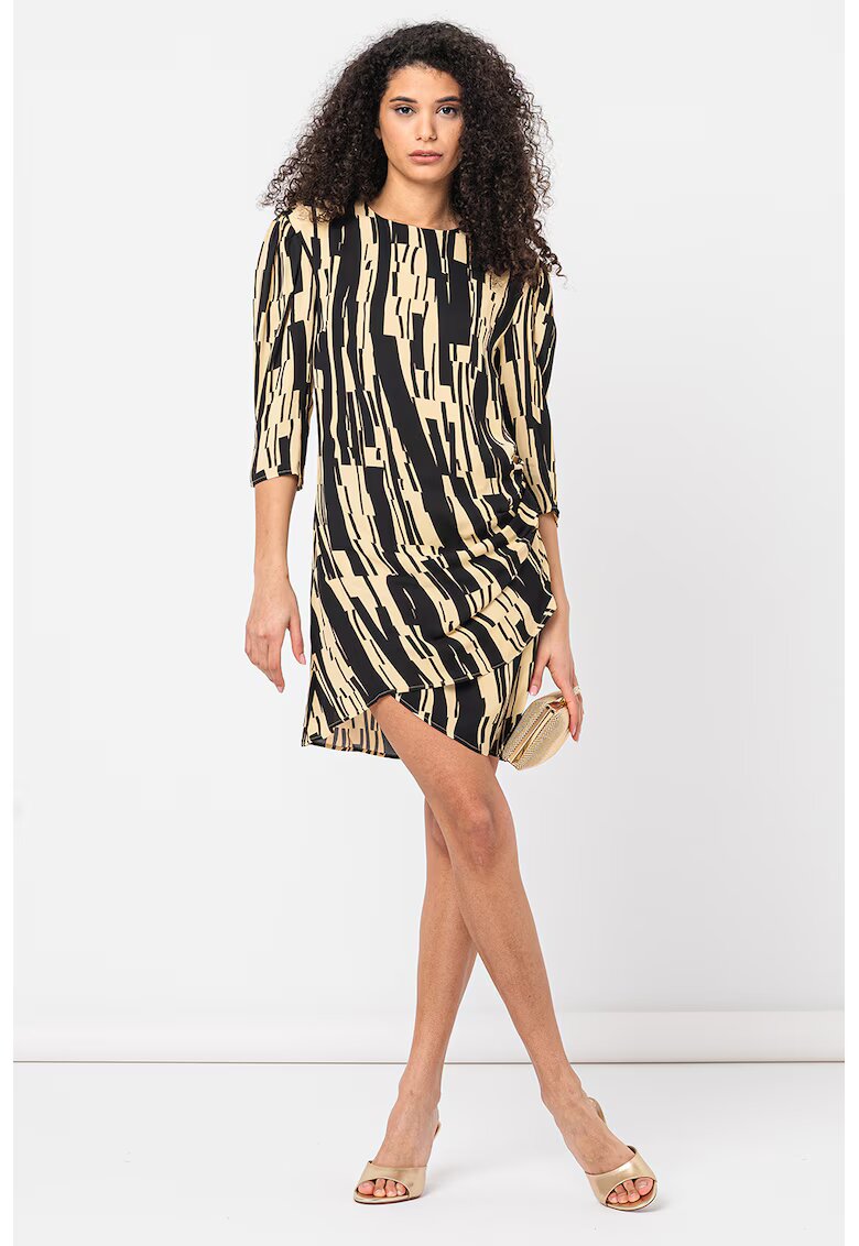 DKNY Rochie petrecuta cu decupaj pe spate - Negru/Maro camel