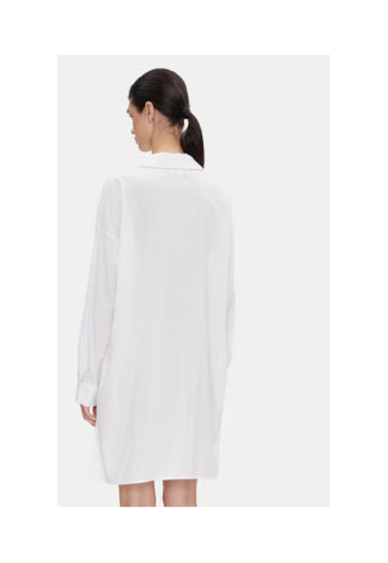 DKNY Rochie tip camasa dama bumbac/viscoza - alb -