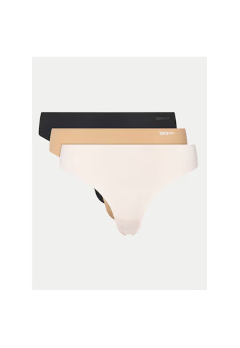 DKNY Set 3 chiloti dama - 303221096 - Nylon/Elastan - Alb - Alb