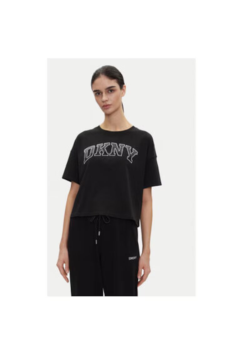 DKNY Sport Tricou dama DP5T1223 - Bumbac - Negru - Negru
