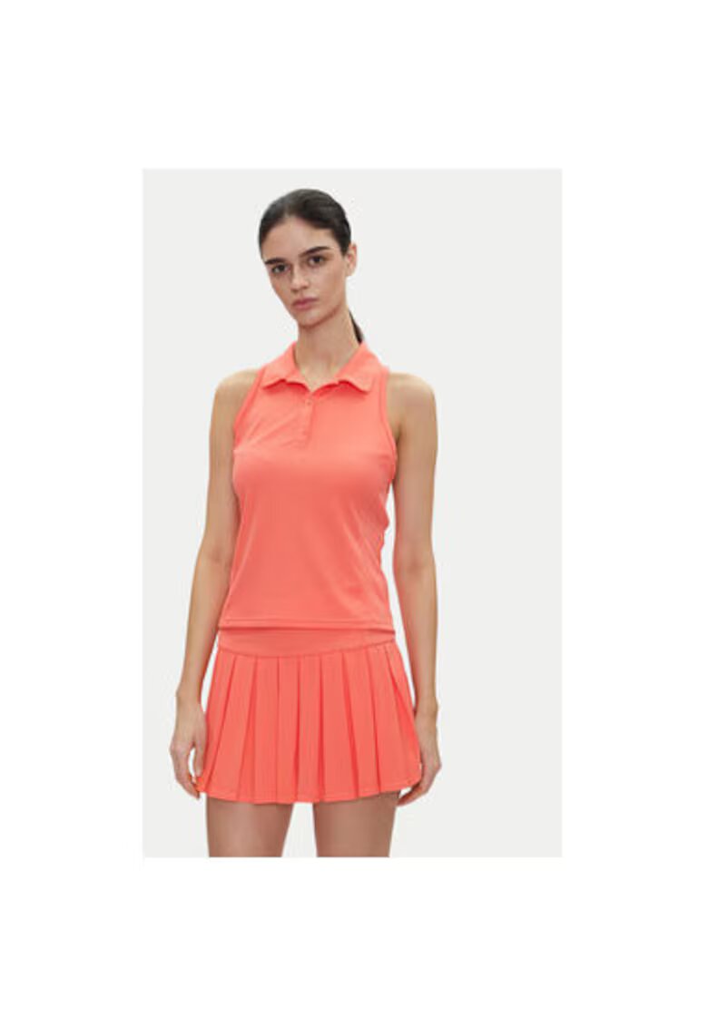 DKNY Sport Tricou Polo dama DP5T1185 - Poliester/Poliester reciclat - Corai - Rosu deschis
