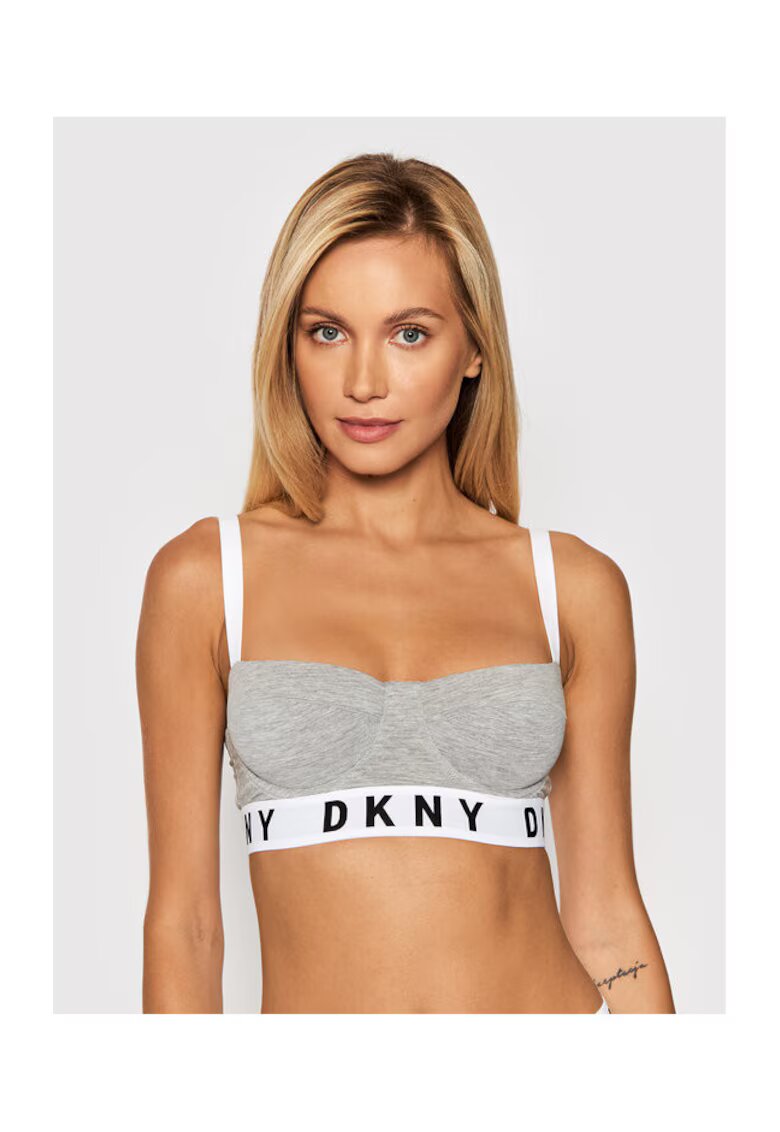 DKNY Sutien dama - 208245388 - Bumbac/Modal - Gri - Gri