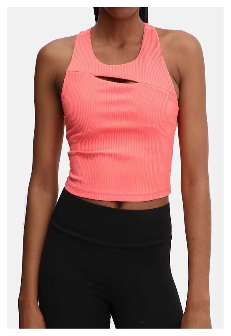 DKNY Top crop slim fit cu decupaj