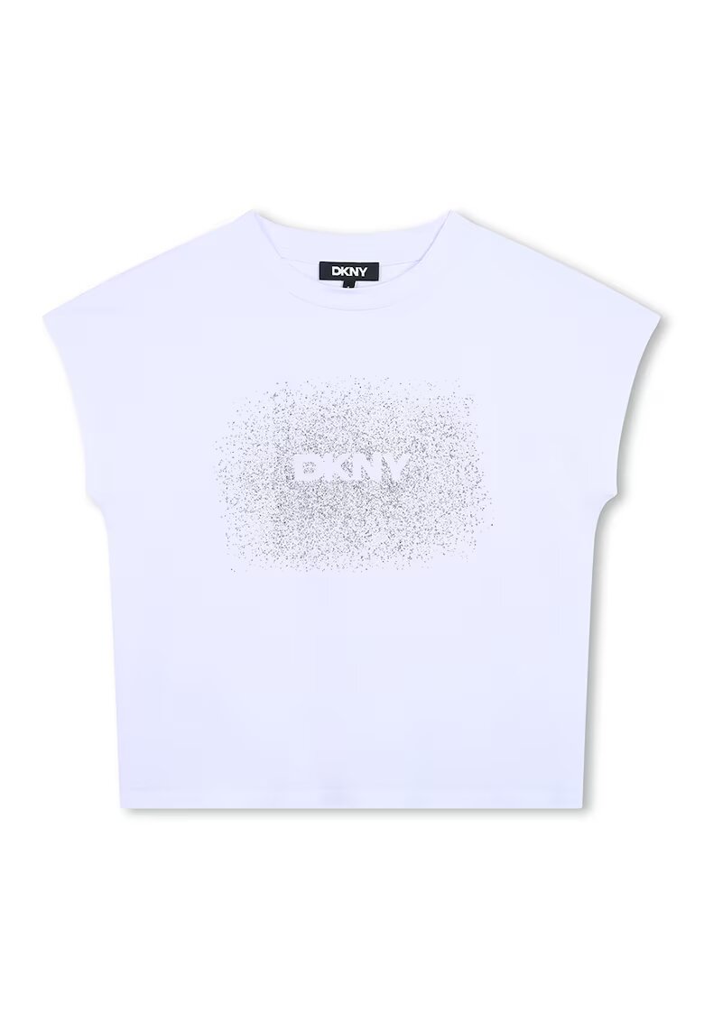 DKNY Tricou cu imprimeu logo - Alb optic