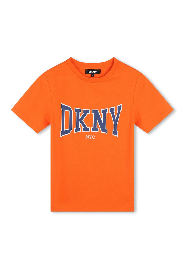 DKNY Tricou cu imprimeu logo - Portocaliu