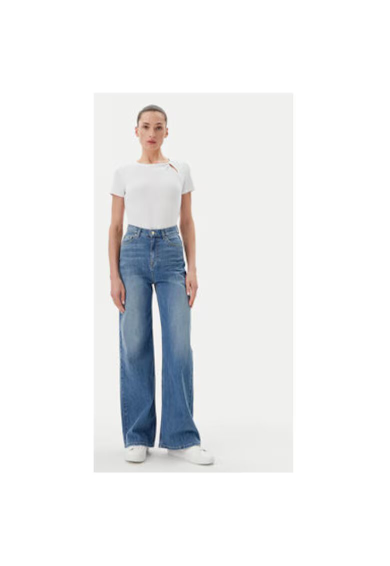 DKNY Tricou dama P51H8APJ - Viscoza/Poliamida - Alb - Alb