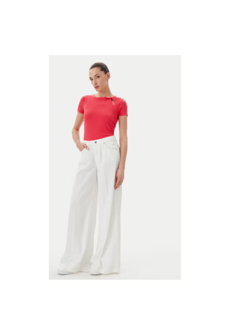 DKNY Tricou dama P51H8APJ - Viscoza/Poliamida - Corai - Coral