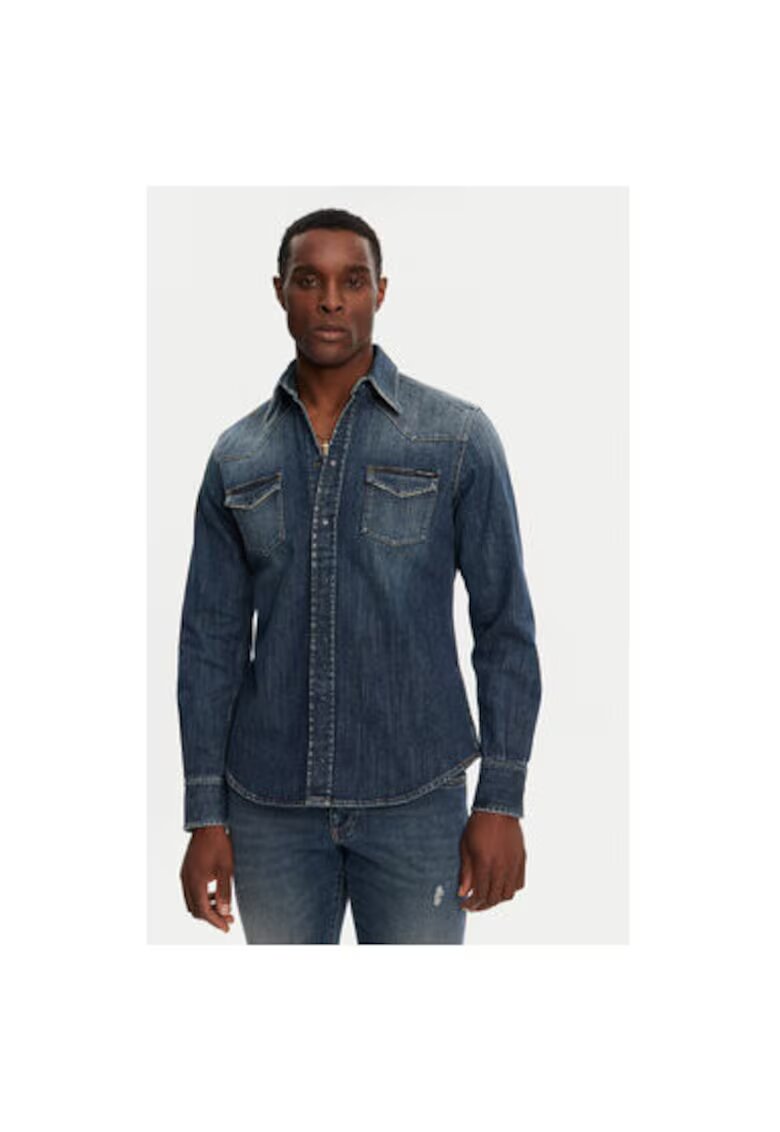 Dolce  Gabbana Camasa Barbati - 305315588 - Bumbac - Elastan - Albastru - Albastru