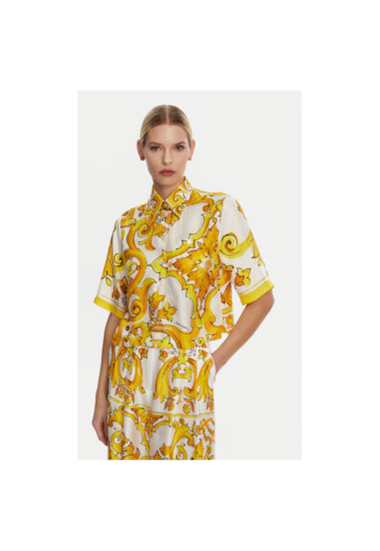 Dolce  Gabbana Camasa Dama - 305315403 - Matase - Galben - Galben
