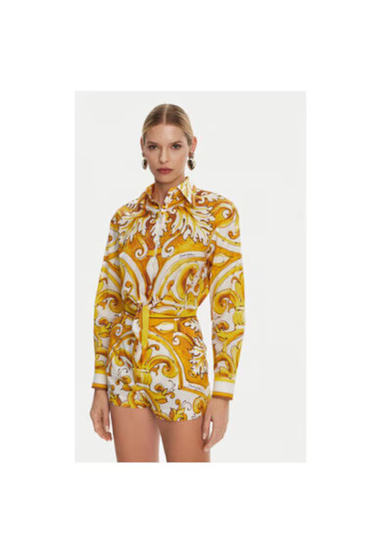 Dolce  Gabbana Camasa Dama - 305315427 - Bumbac - Galben - Galben