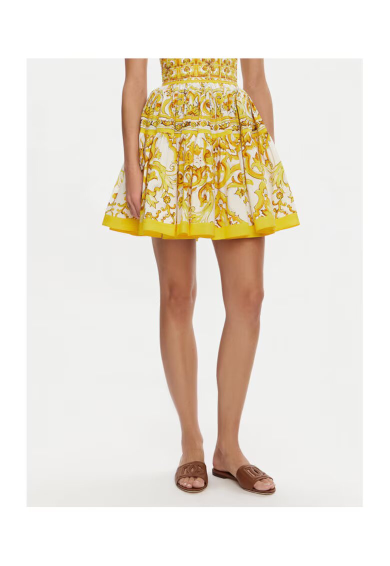 Dolce  Gabbana Fusta Dama - 305315366 - Bumbac - Galben - Galben
