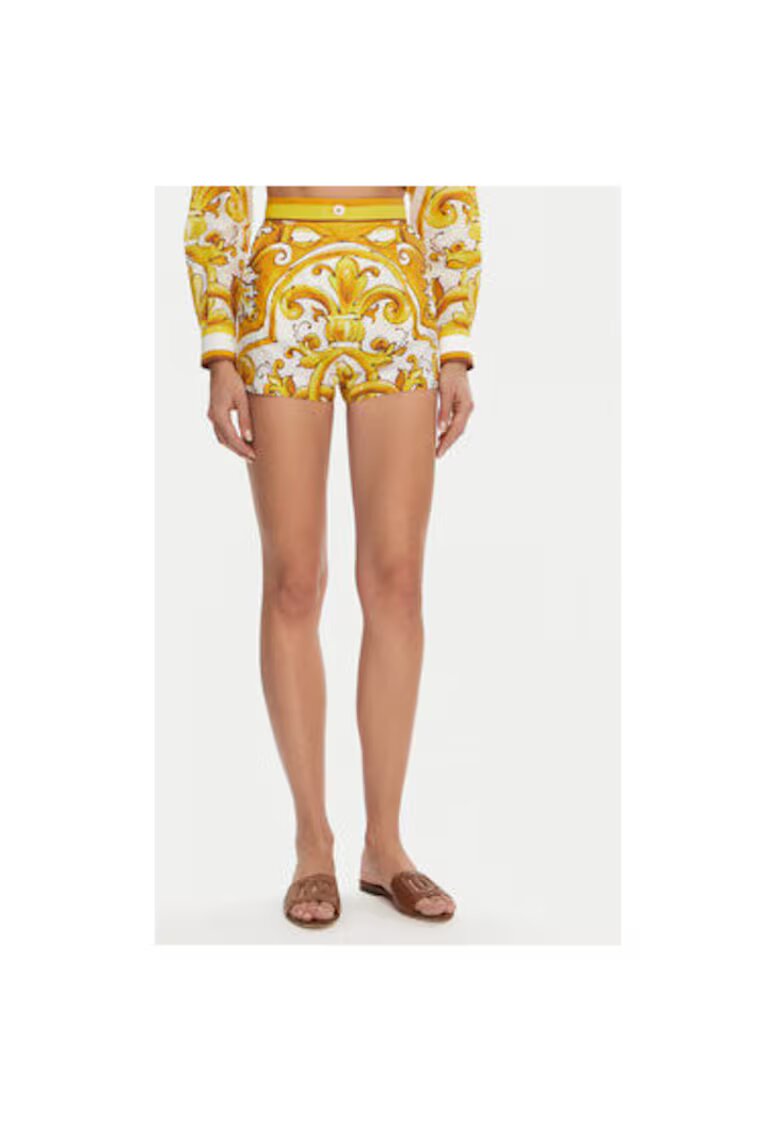 Dolce  Gabbana Pantaloni Dama - 305315502 - Bumbac - Galben - Galben