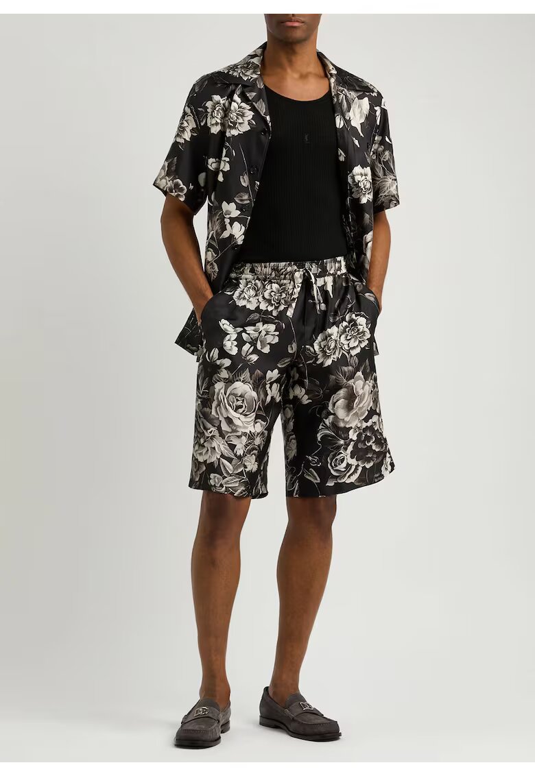 Dolce & Gabbana Pantaloni scurti barbati - Matase - Negru -