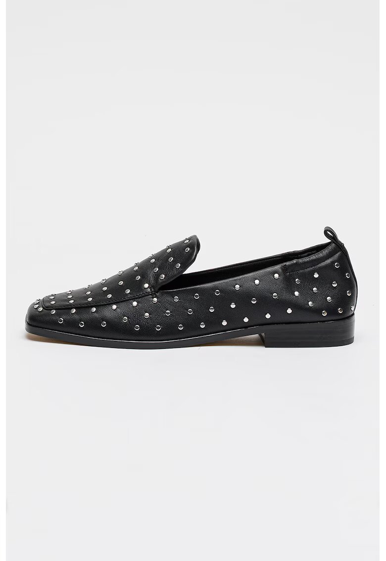 Dolce Vita Pantofi loafer de piele cu tinte Beny - Negru/Argintiu