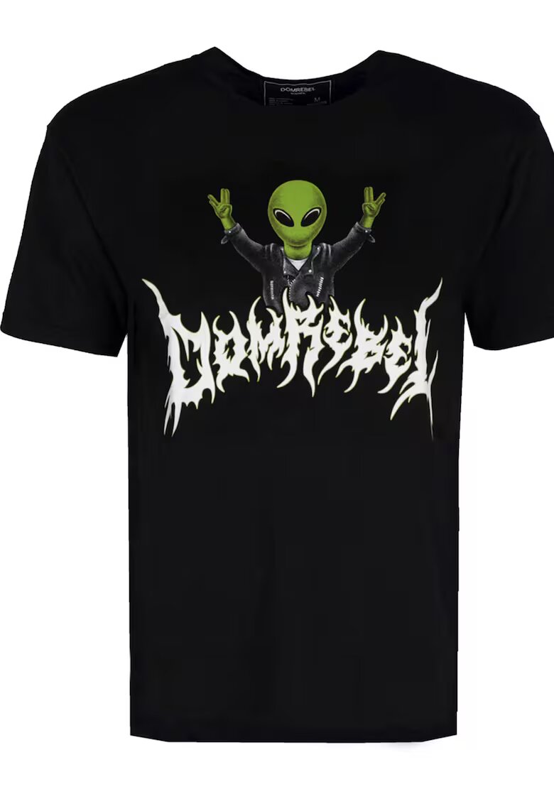 Domrebel Tricou unisex supradimensionat cu imprimeu grafic Alien -