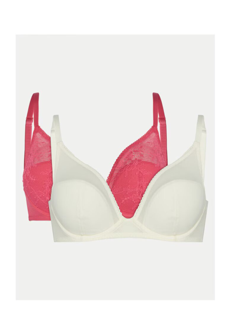 Dorina Set 2 sutiene dama - 305208668 - Nylon - Alb - Alb