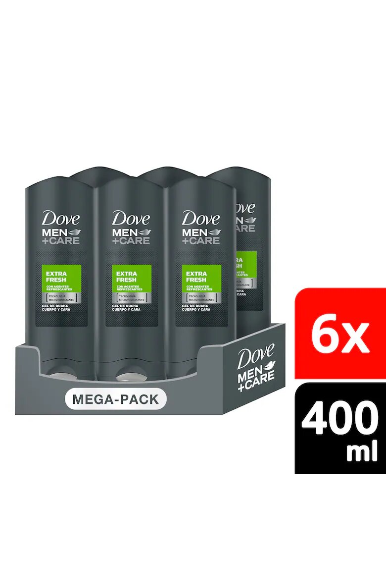 Dove Set Gel de dus Men+Care Extra Fresh - 6x400 ml