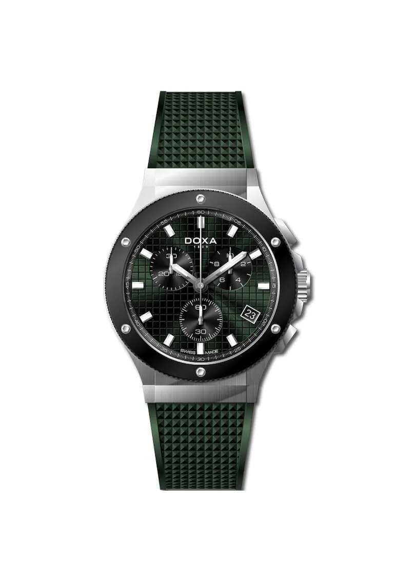Doxa Ceas barbatesc Quartz Argintiu - Negru - Verde