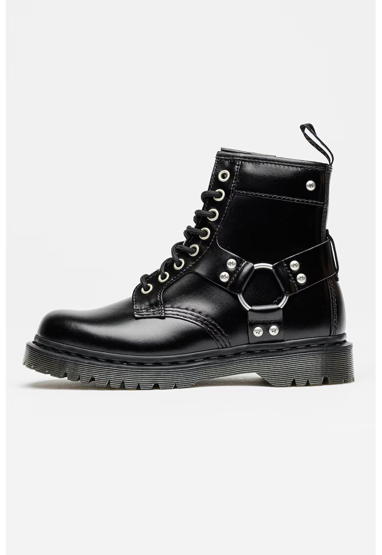 Dr. Martens Bocanci unisex de piele lacuita 1460 Harness - Negru