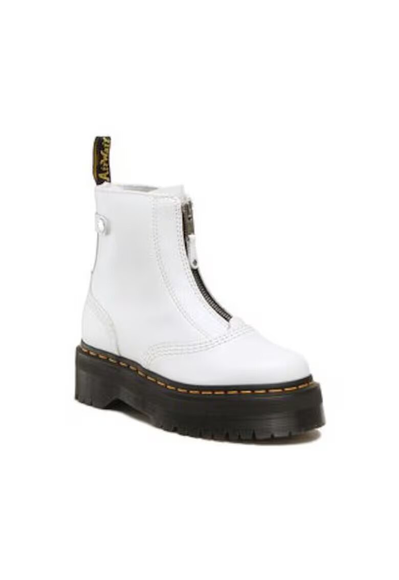 Dr Martens Ghete dama Dr.Martens Glany Jetta - piele naturala - alb -