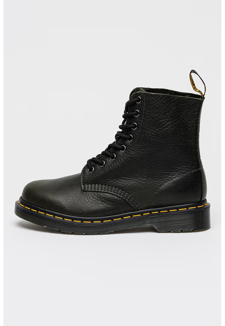 Dr. Martens Ghete de piele cu cusaturi contrastante 1460 Pascal - Verde padure