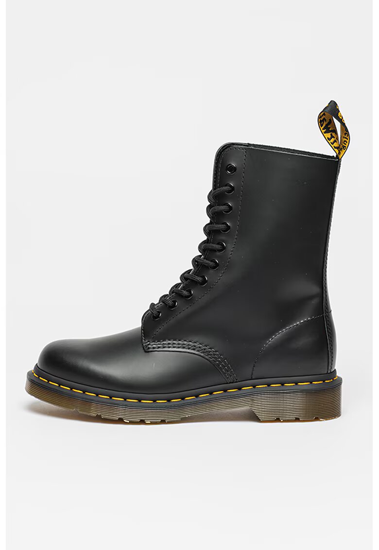 Dr Martens Ghete de piele cu varf rotunjit - Negru