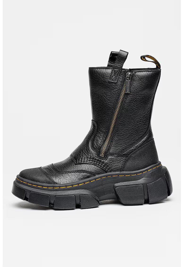 Dr. Martens Ghete unisex de piele cu fermoare duble DMXL - Negru