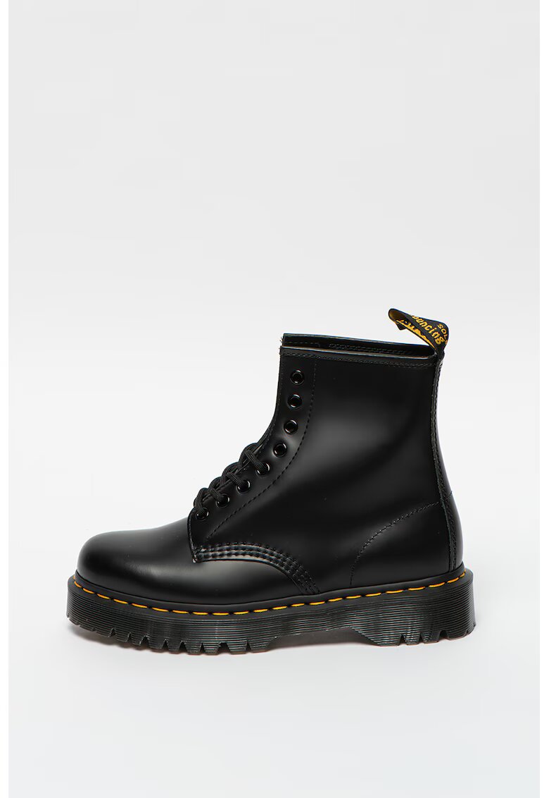 Dr Martens Ghete unisex de piele cu logo 1460 - Negru