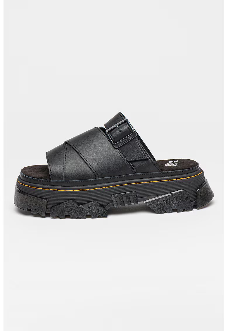 Dr Martens Papuci din piele cu aspect masiv Mattison - Negru