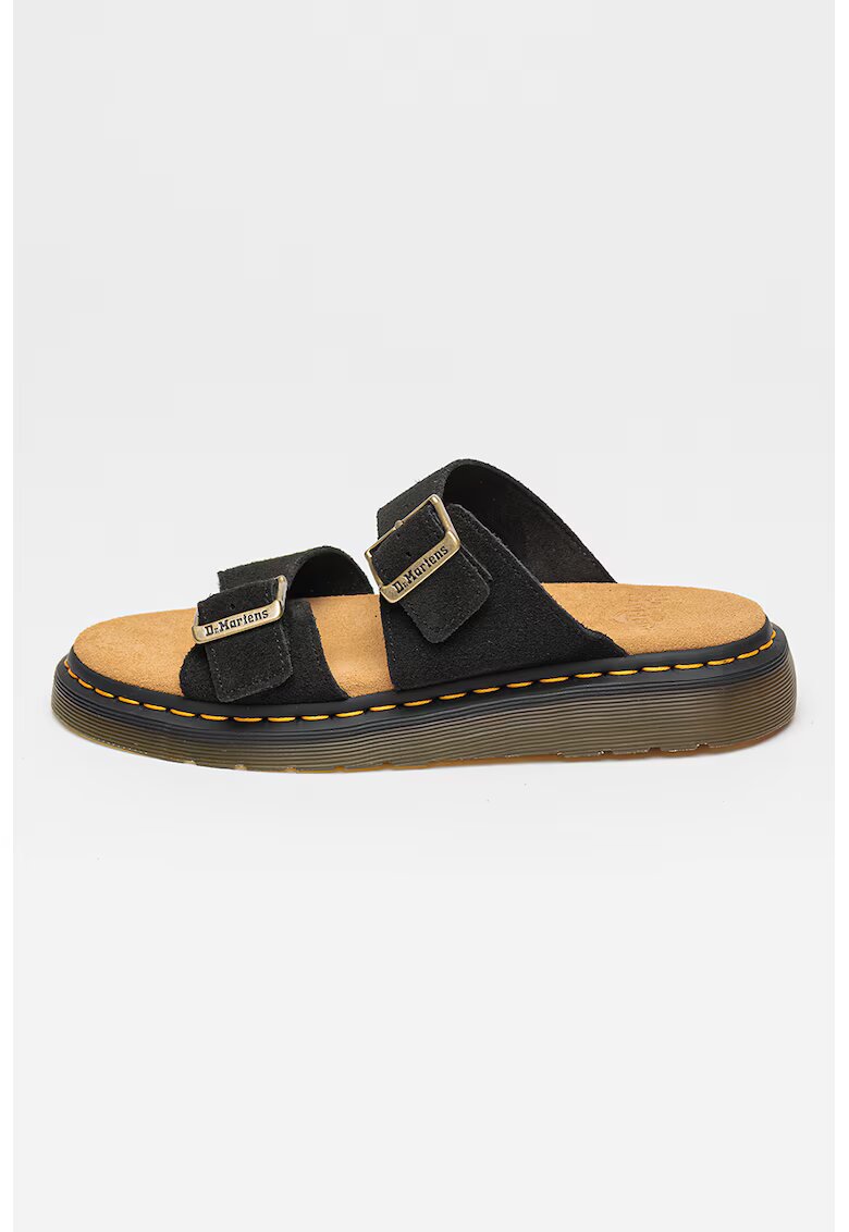 Dr Martens Papuci unisex de piele intoarsa cu catarama Josef - Galben