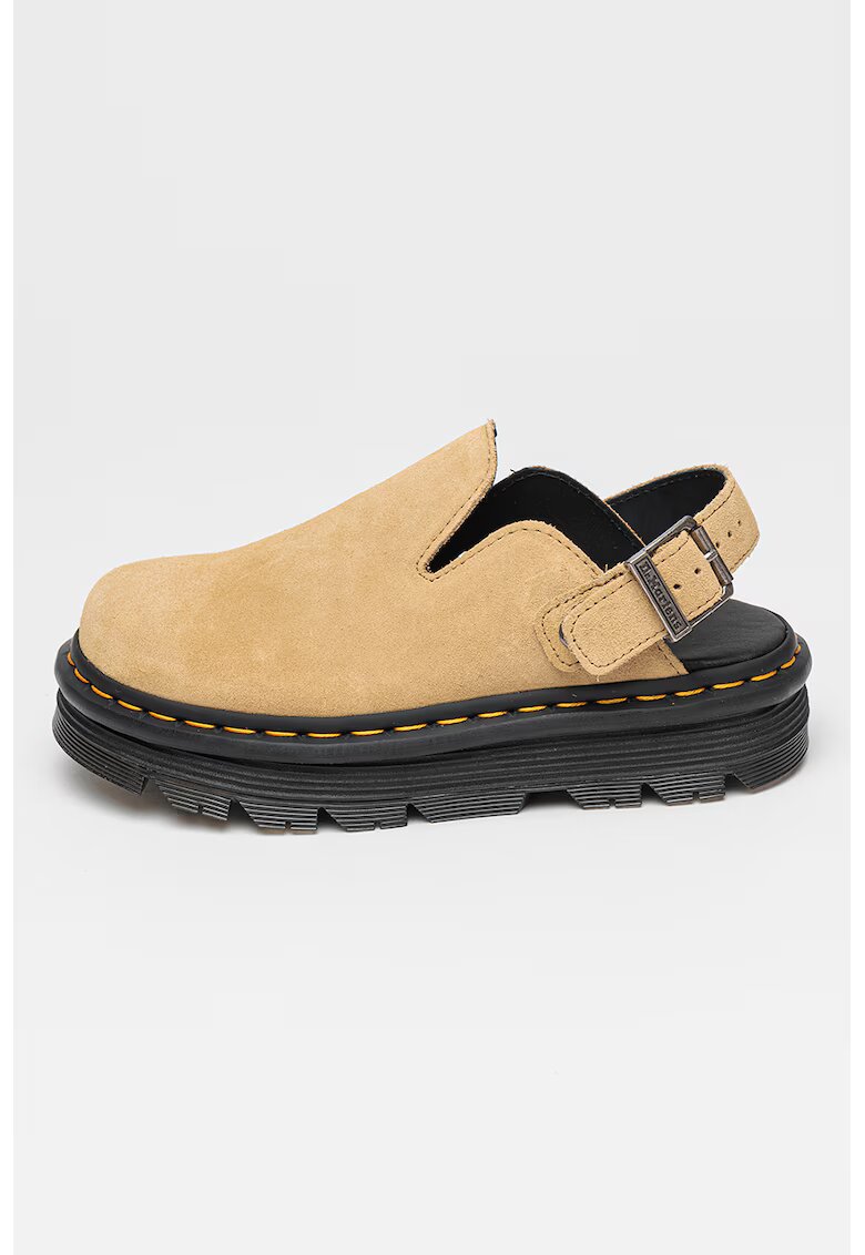 Dr Martens Saboti din piele intoarsa Zebzag - Bej deschis