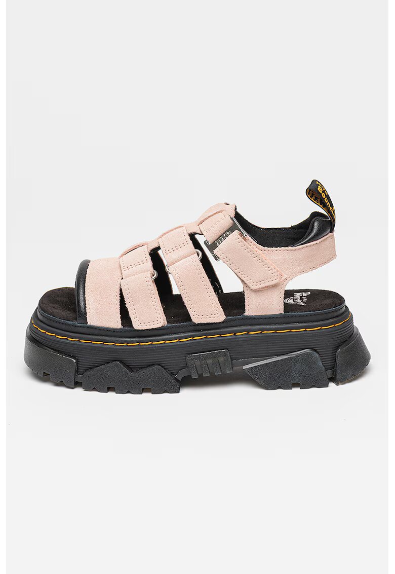 Dr Martens Sandale de piele cu aspect masiv Mattison 3 - Roz pal