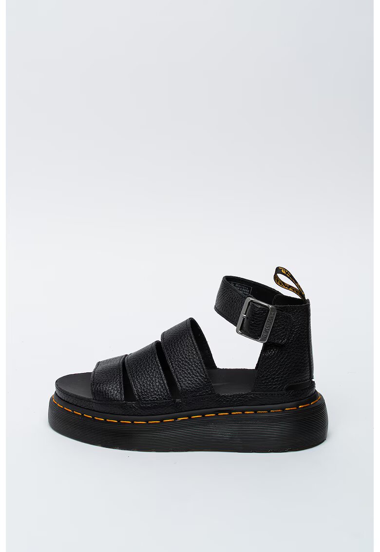 Dr Martens Sandale de piele cu bareta pe glezna Clarissa - Negru/Galben sofran - Negru/Galben sofran