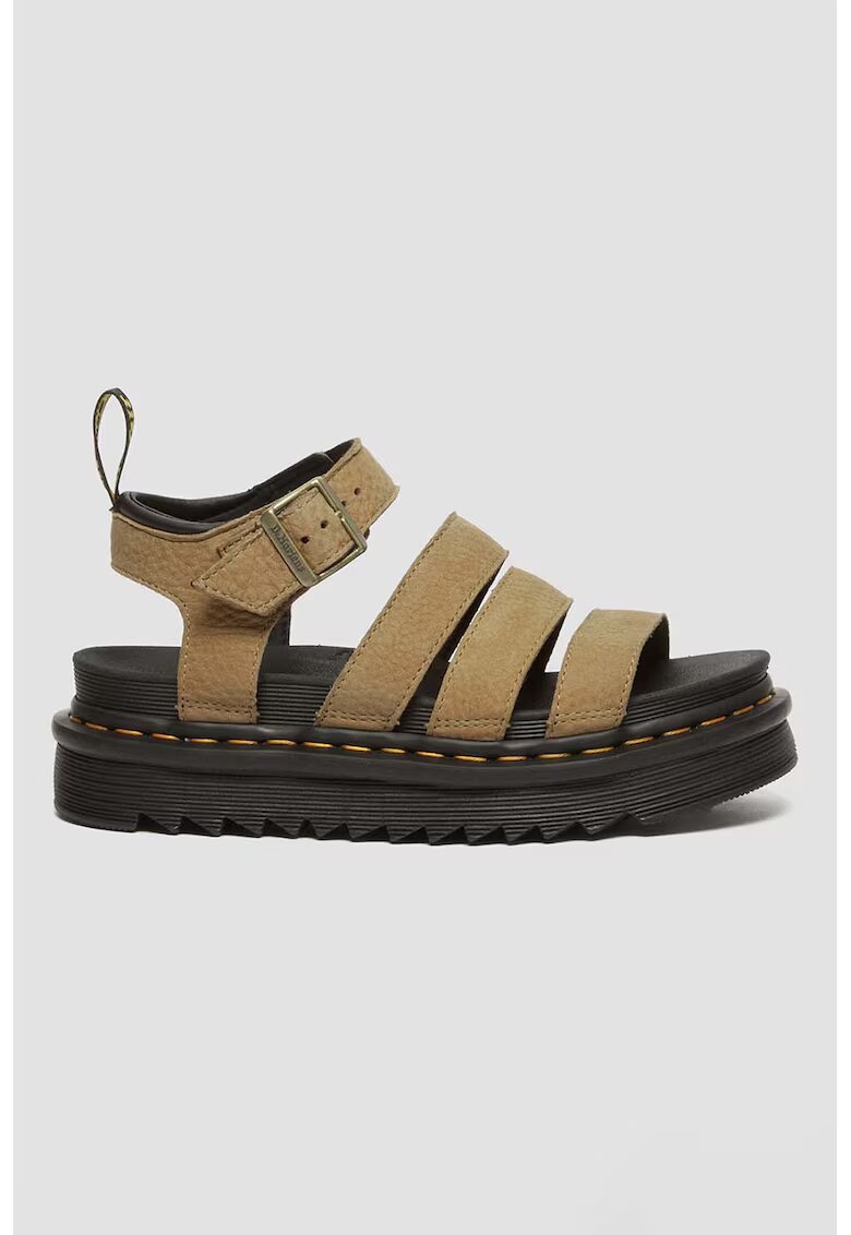 Dr Martens Sandale de piele cu barete - Maro deschis