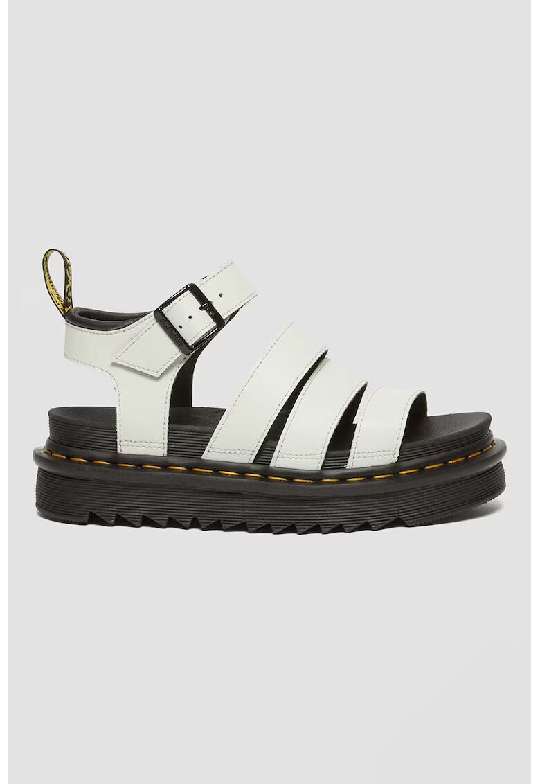 Dr. Martens Sandale flatform de piele - Verde pal