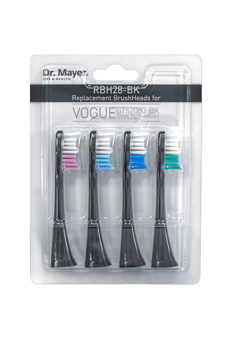 Dr. Mayer Set 4 rezerve pentru periuta sonica GTS2080BK - negru