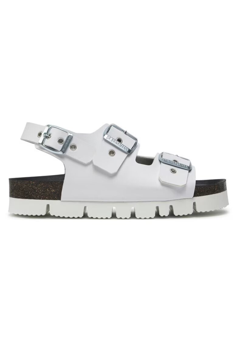 DrBrinkmann Sandale dama Brinkmann - 303787875 - Piele ecologica - Alb - Alb