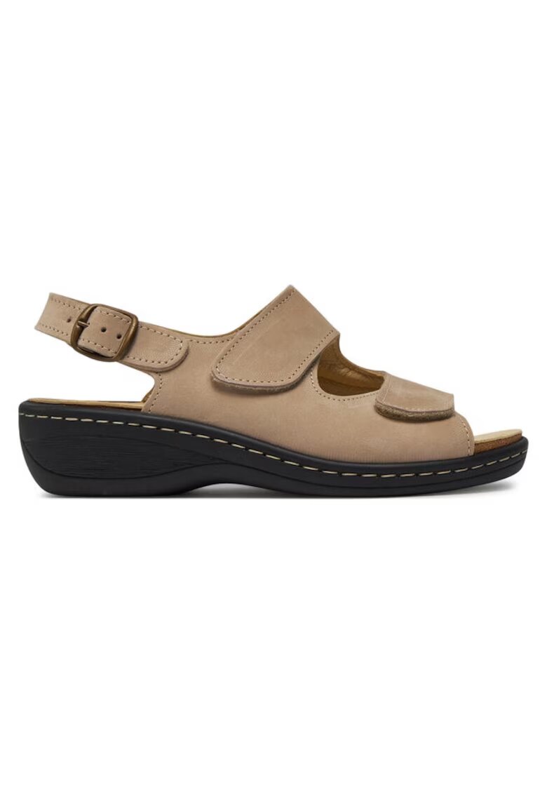 DrBrinkmann Sandale dama Brinkmann - 303787912 - Piele naturala/Piele nabuc - Bej - Bej