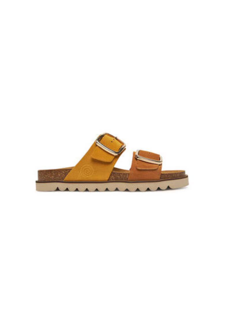DrBrinkmann Slapi dama - 700683-06 - Piele naturala - 36 EU - Maro/Galben - Maro/Galben
