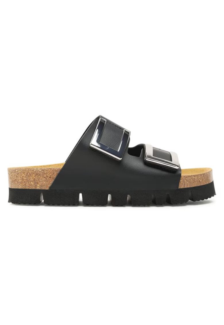 DrBrinkmann Slapi - papuci - saboti dama Brinkmann - 302052127 - Piele ecologica - Negru