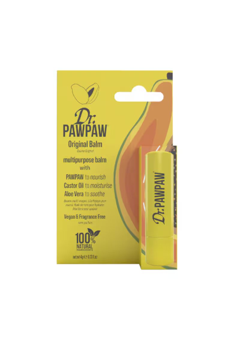 DrPawPaw Balsam stick multifunctional cu pawpaw - ulei de ricin si aloe vera - Original Balm - 4 g