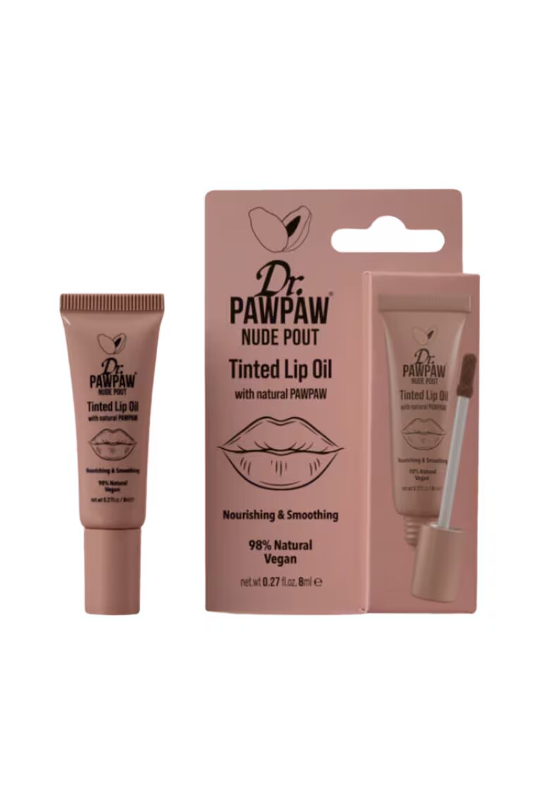 DrPawPaw Ulei de buze Nude Pout - hidratant - nuanta naturala - 8ml