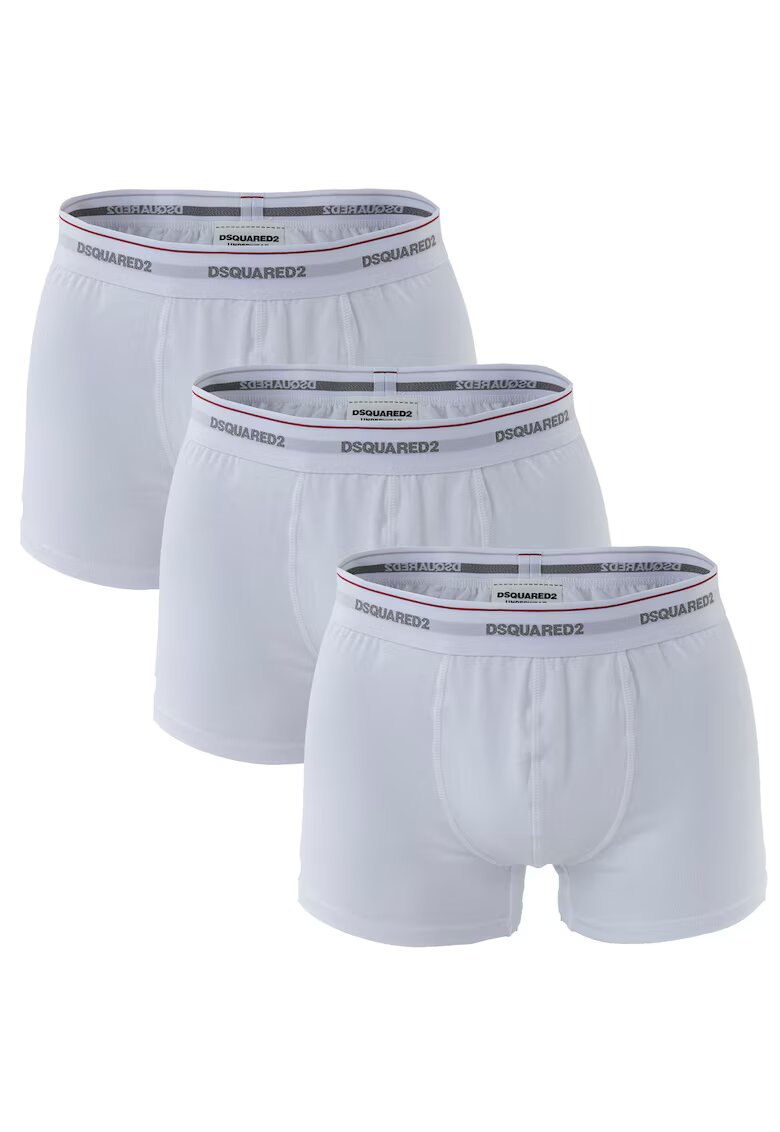 Dsquared2 Set de boxeri - 3 perechi - Alb