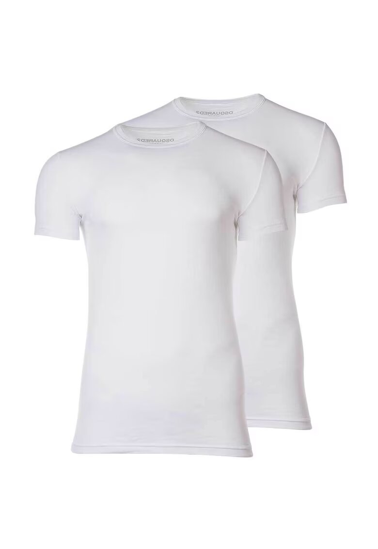 Dsquared2 Set de tricouri cu decolteu rotund - 2 piese - Alb