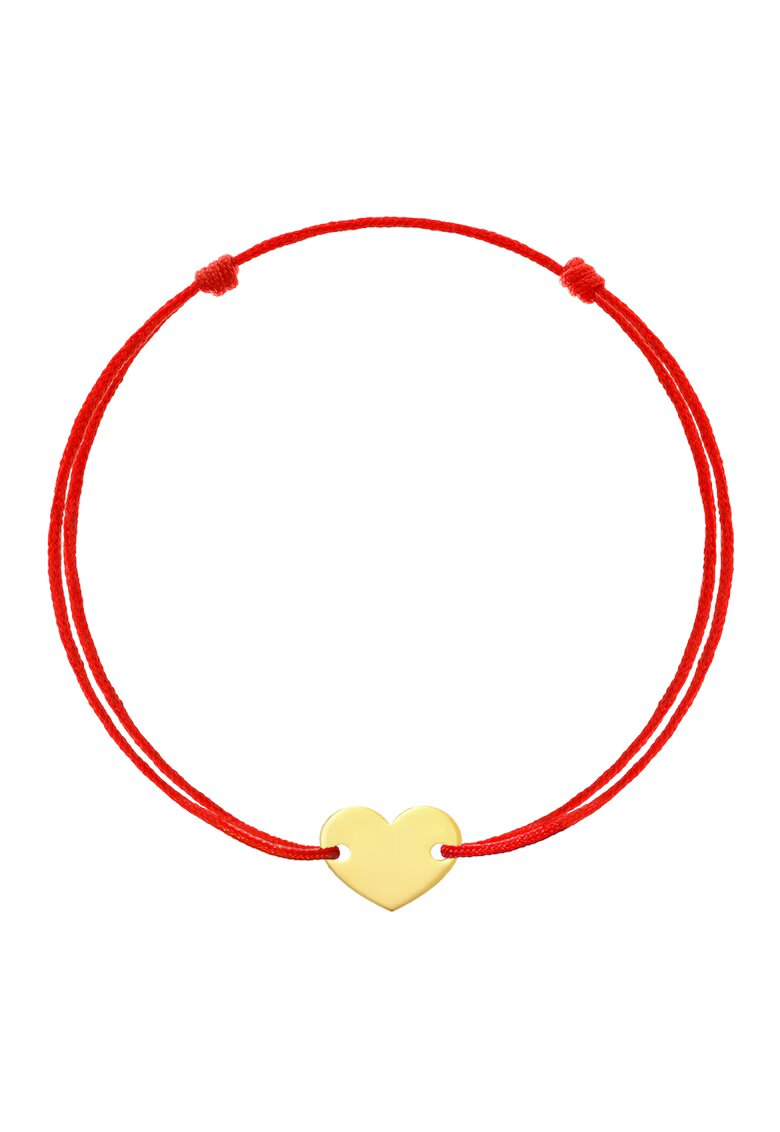 e-Crystal Bratara Kabbalah cu pandantiv din Aur-8K - Heart