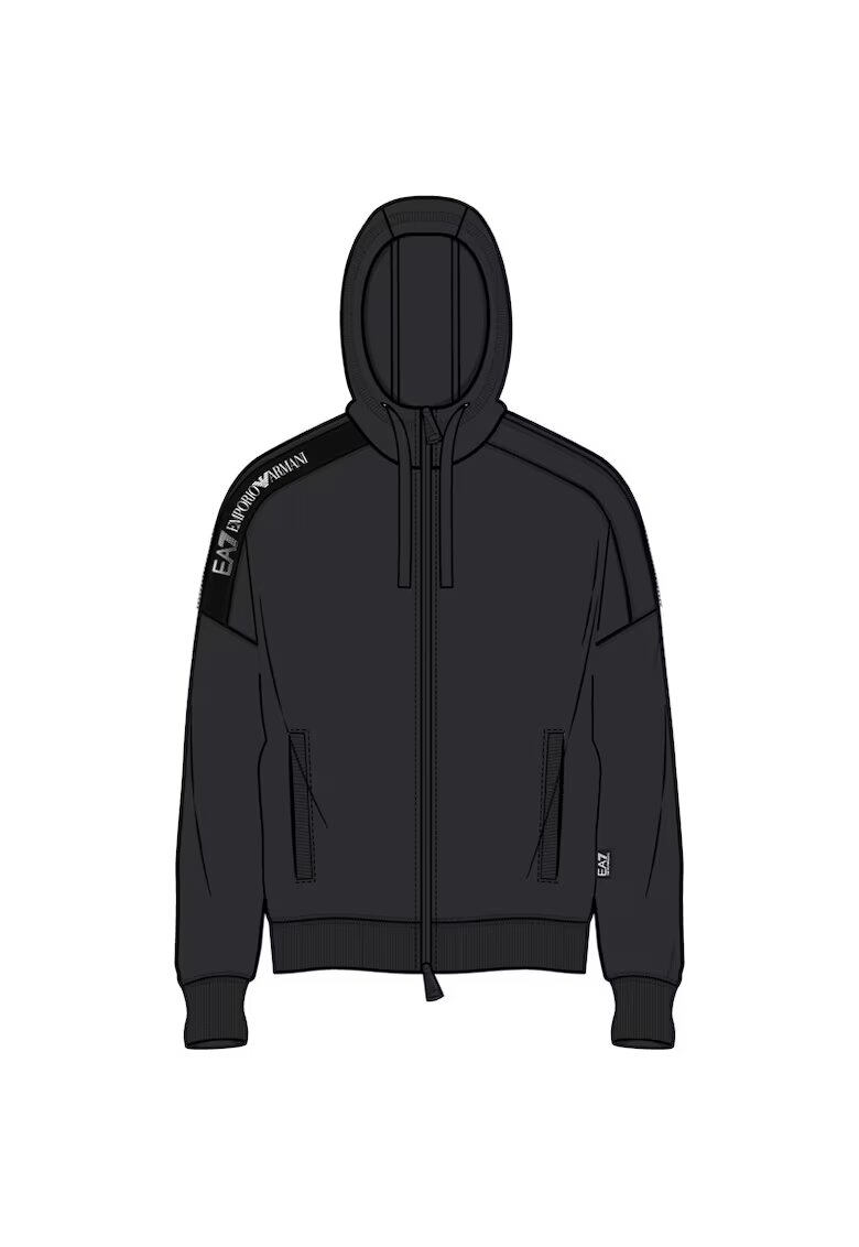 EA7 Bluza cu fermoar M Tape hoodie FZ COFT-6DPM12-PJOGZ-1200