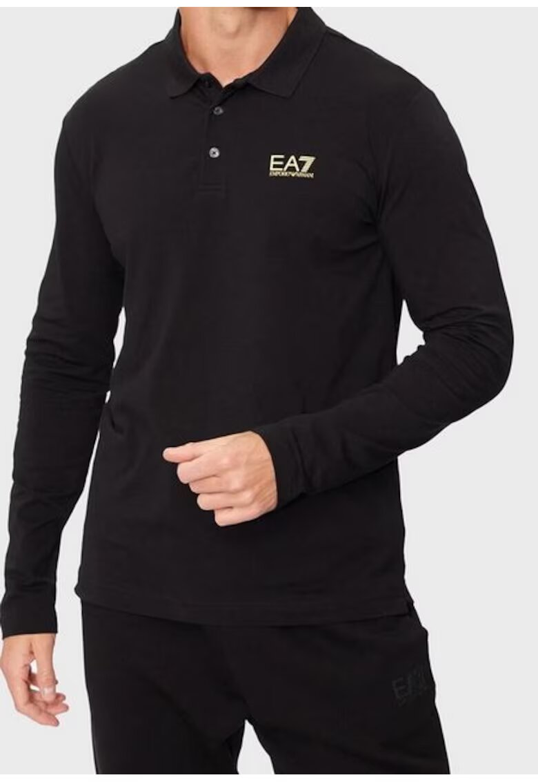 EA7 Bluza cu maneca lunga Emporio Armani - 8NPF15 PJVQZ 0208 - negru