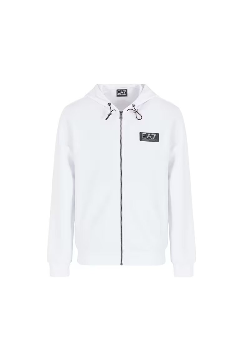 EA7 Bluza pentru Barbati - M Hoodie Fz Inpl - 3RPM82-PJARZ-1100 - Alb - Alb