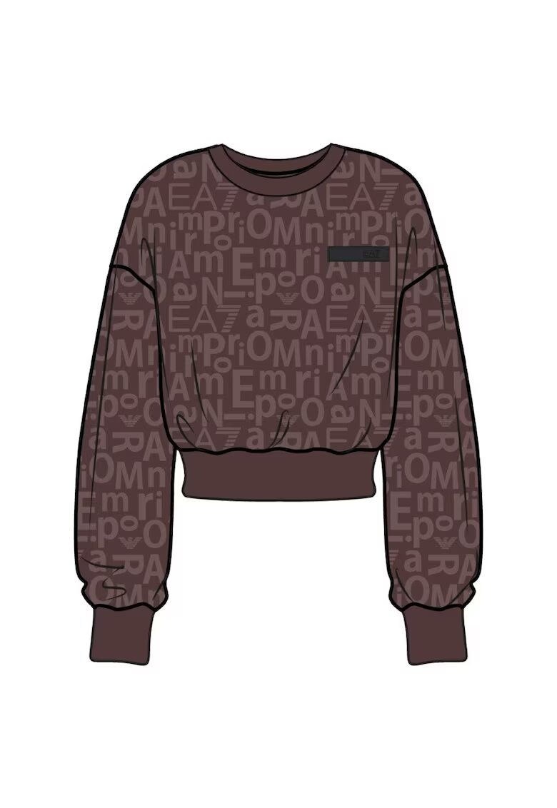 EA7 Bluza pentru Drumetie - 7W000002-AF10195-UA006 - Maro - Maro